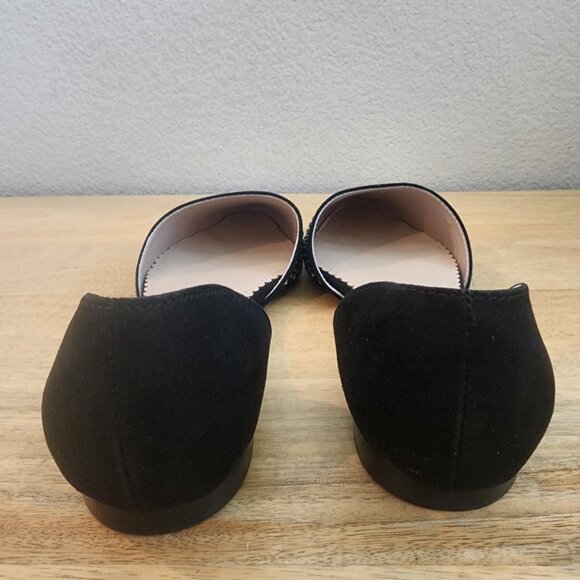 Isaac Mizrahi D’Orsay Black Suede/Studded Pointed Toed Flats Womens Sz 7.5 - Picture 7 of 13